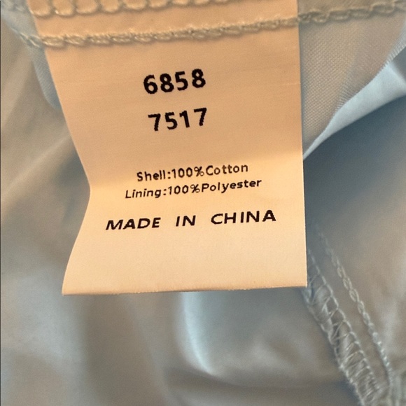 Light Blue Eyelet Tiered Mini Dress with Puff Sleeves - Picture 8 of 8